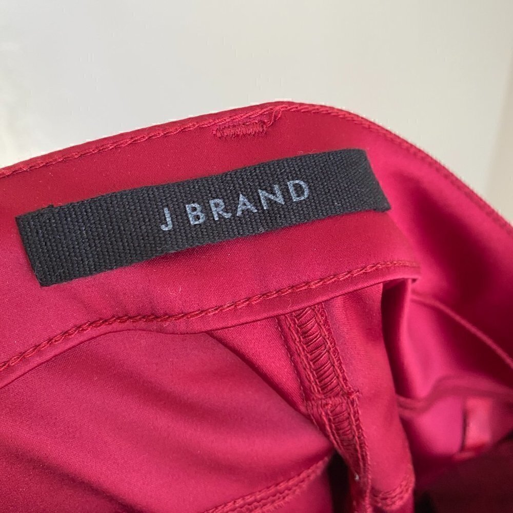 J BRAND Valentina Flared Satin Pants In Opium Red Size 31 NWT - Picture 9 of 11